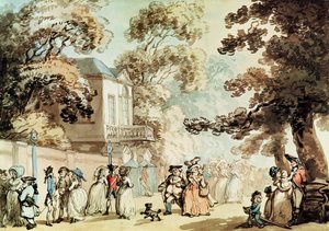 スプリングガーデンズ、ラネラ 作： Thomas Rowlandson